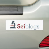 Sciblogs bumpersticker - wit (Op auto)