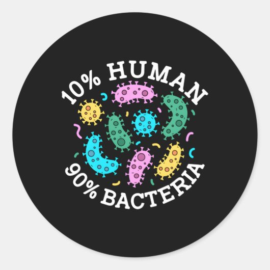 Science 90 Bacteria Microbiology Lab Student Ronde Sticker (Voorkant)
