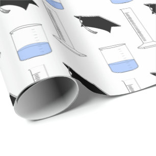 Science Afstuderen Beaker Pet Afgestudeerde cilind Cadeaupapier