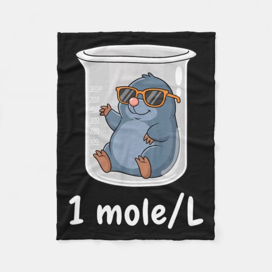 Science & Technology Funny Chemistry 1 Mole L Fleece Deken (Voorkant)