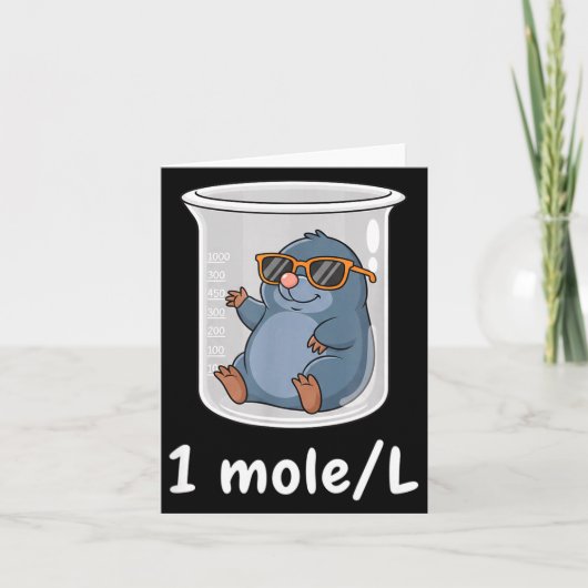 Science &amp; Technology Funny Chemistry 1 Mole L  Kaart (Voorkant)