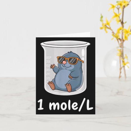 Science & Technology Funny Chemistry 1 Mole L Kaart (Gele Bloem)