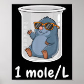Science &amp; Technology Funny Chemistry 1 Mole L  Poster (Voorkant)
