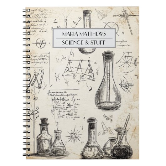 Science and Stuff op maat Spiral Photo Notitieboek (Voorkant)