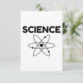 SCIENCE ATOM BEDANKKAART (Staand voorkant)