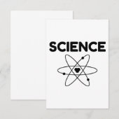 SCIENCE ATOM BEDANKKAART (Voorkant / Achterkant)