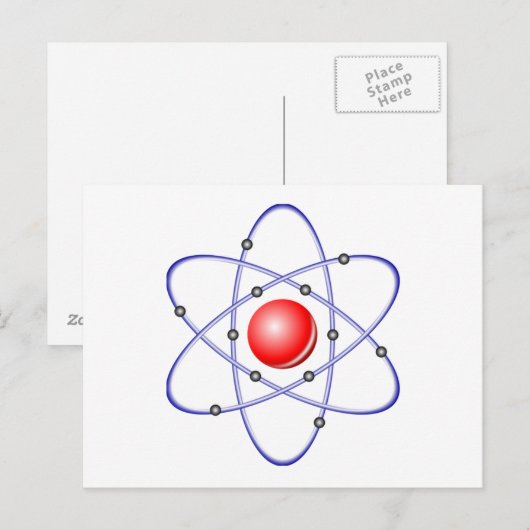 Science Atom Diagram Briefkaart (Voorkant / Achterkant)