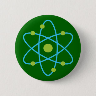 Science Atom Ronde Button 5,7 Cm