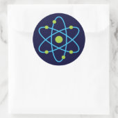 Science Atom Ronde Sticker (Tas)