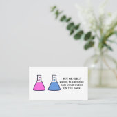 Science Beaker Gender Boy of Girl Raad Cards Visitekaartje (Staand voorkant)