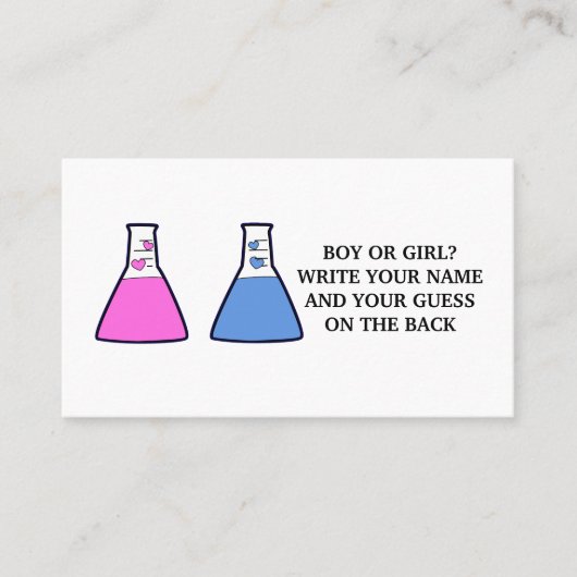 Science Beaker Gender Boy of Girl Raad Cards Visitekaartje (Voorkant)