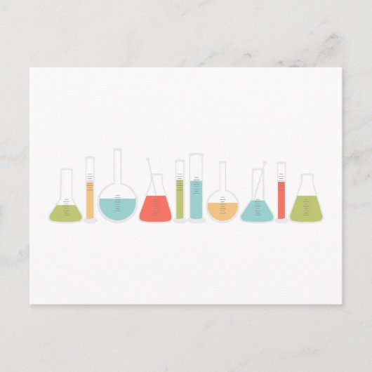Science Beakers Briefkaart (Voorkant)