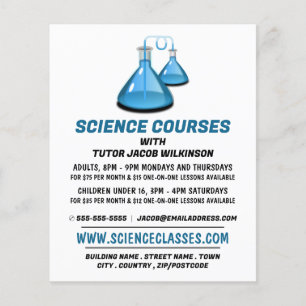 Science Beakers, Science Course Adverteren Flyer