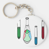 Science Beakers Test Tubes Solutions STEM Sleutelhanger (Voorkant)