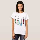 Science Beakers Test Tubes Solutions STEM T-shirt (Voorkant volledig)