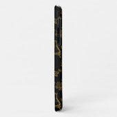 Science Biology Art Gold Pattern Monogram Case-Mate iPhone Case (Achterkant/links)