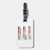 Science BIOLOGY CHEMISTRY PHYSICS Bagagelabel (Voorkant verticaal)