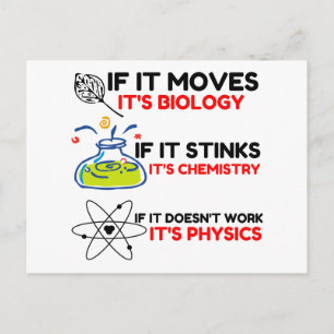 Science BIOLOGY CHEMISTRY PHYSICS Briefkaart