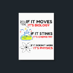 Science BIOLOGY CHEMISTRY PHYSICS Canvas Afdruk<br><div class="desc">chemie,  gift,  biologie,  student,  idee,  natuurkundige,  quote,  leraar,  geek,  natuurkunde,  nerd,  gezegde,  grappig</div>