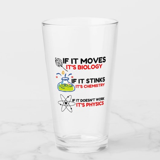 Science BIOLOGY CHEMISTRY PHYSICS Glas (Voorkant)