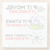 Science BIOLOGY CHEMISTRY PHYSICS Glazen Onderzetter (Achterkant)