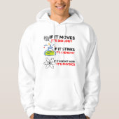 Science BIOLOGY CHEMISTRY PHYSICS Hoodie (Voorkant)