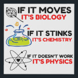 Science BIOLOGY CHEMISTRY PHYSICS Imitatie Canvas Print<br><div class="desc">Grappig,  cool,  geweldige,  dieren,  nerd,  geek,  ,  retro,  gezegden,  cadeauidee,  koppel,  liefde,  sport</div>