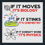 Science BIOLOGY CHEMISTRY PHYSICS Imitatie Canvas Print<br><div class="desc">chemie,  geschenk,  biologie,  student,  idee,  natuurkundige,  quote,  leraar,  geek,  natuurkunde,  nerd,  gezegde,  grappig</div>