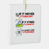 Science BIOLOGY CHEMISTRY PHYSICS Keramisch Ornament (Rechts)