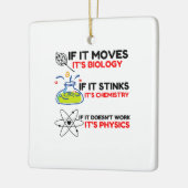 Science BIOLOGY CHEMISTRY PHYSICS Keramisch Ornament (Links)