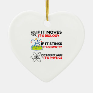 Science BIOLOGY CHEMISTRY PHYSICS Keramisch Ornament