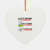 Science BIOLOGY CHEMISTRY PHYSICS Keramisch Ornament (Voorkant)