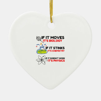 Science BIOLOGY CHEMISTRY PHYSICS Keramisch Ornament