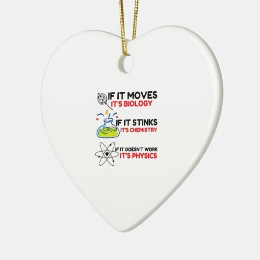 Science BIOLOGY CHEMISTRY PHYSICS Keramisch Ornament (Links)