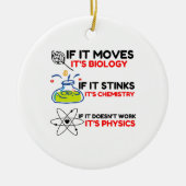 Science BIOLOGY CHEMISTRY PHYSICS Keramisch Ornament (Voorkant)