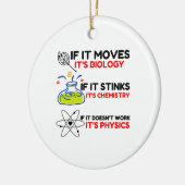 Science BIOLOGY CHEMISTRY PHYSICS Keramisch Ornament (Links)