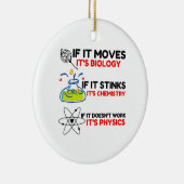 Science BIOLOGY CHEMISTRY PHYSICS Keramisch Ornament (Rechts)