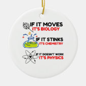 Science BIOLOGY CHEMISTRY PHYSICS Keramisch Ornament (Voorkant)