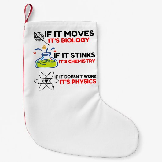 Science BIOLOGY CHEMISTRY PHYSICS Kleine Kerstsok (Voorkant)