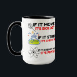 Science BIOLOGY CHEMISTRY PHYSICS Mok<br><div class="desc">Grappig,  cool,  geweldige,  dieren,  nerd,  geek,  ,  retro,  gezegden,  cadeauidee,  koppel,  liefde,  sport</div>