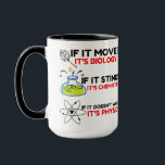 Science BIOLOGY CHEMISTRY PHYSICS Mok<br><div class="desc">Grappig,  cool,  geweldige,  dieren,  nerd,  geek,  ,  retro,  gezegden,  cadeauidee,  koppel,  liefde,  sport</div>