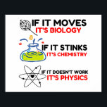 Science BIOLOGY CHEMISTRY PHYSICS Poster<br><div class="desc">cool,  komiek,  schattig,  liefde,   sport,  wetenschap,  koppel,  grappig,  retro</div>