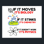 Science BIOLOGY CHEMISTRY PHYSICS Poster<br><div class="desc">cool,  komiek,  schattig,  liefde,   sport,  wetenschap,  koppel,  grappig,  retro</div>