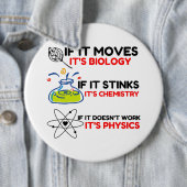 Science BIOLOGY CHEMISTRY PHYSICS Ronde Button 6,0 Cm (In situ)