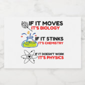 Science BIOLOGY CHEMISTRY PHYSICS Sparkling Wijnetiket (Enkel label)