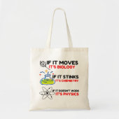 Science BIOLOGY CHEMISTRY PHYSICS Tote Bag (Voorkant)