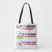 Science BIOLOGY CHEMISTRY PHYSICS Tote Bag (Voorkant)