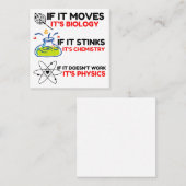 Science BIOLOGY CHEMISTRY PHYSICS Vierkante Visitekaartje (Voorkant / Achterkant)