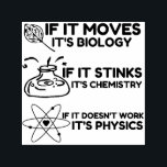 Science BIOLOGY CHEMISTRY PHYSICS Zelfinktende Stempel<br><div class="desc">Grappig,  cool,  geweldige,  dieren,  nerd,  geek,  ,  retro,  gezegden,  cadeauidee,  koppel,  liefde,  sport</div>