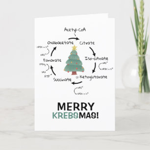 Science Biology Kreb's Cycle Kerstleraar Feestdagen Kaart